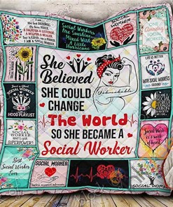 Social Worker Quilt Blanket Bedding Set