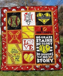 Softball 8 Quilt Blanket Bedding Set