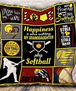 Softball Grandma Quilt Blanket Bedding Set for Home Décor