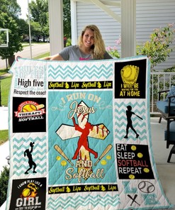 Softball I Will Be Waiting For You At Home Quilt Blanket Bedding Set Perfect Gifts For Softball Lover