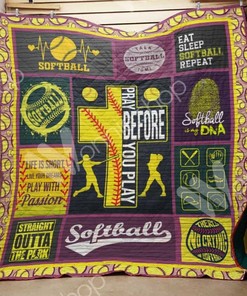 Softball Life Is Short Live Your Dreams Quilt Blanket Bedding Set Perfect Gifts For Softball Lover