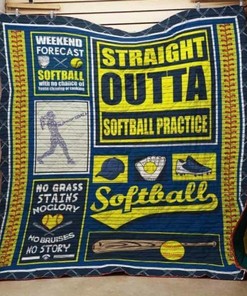Softball No Bruises No Story Quilt Blanket Bedding Set Perfect Gifts For Softball Lover