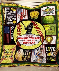 Softball Quilt Blanket Bedding Set With Pillowcase Option