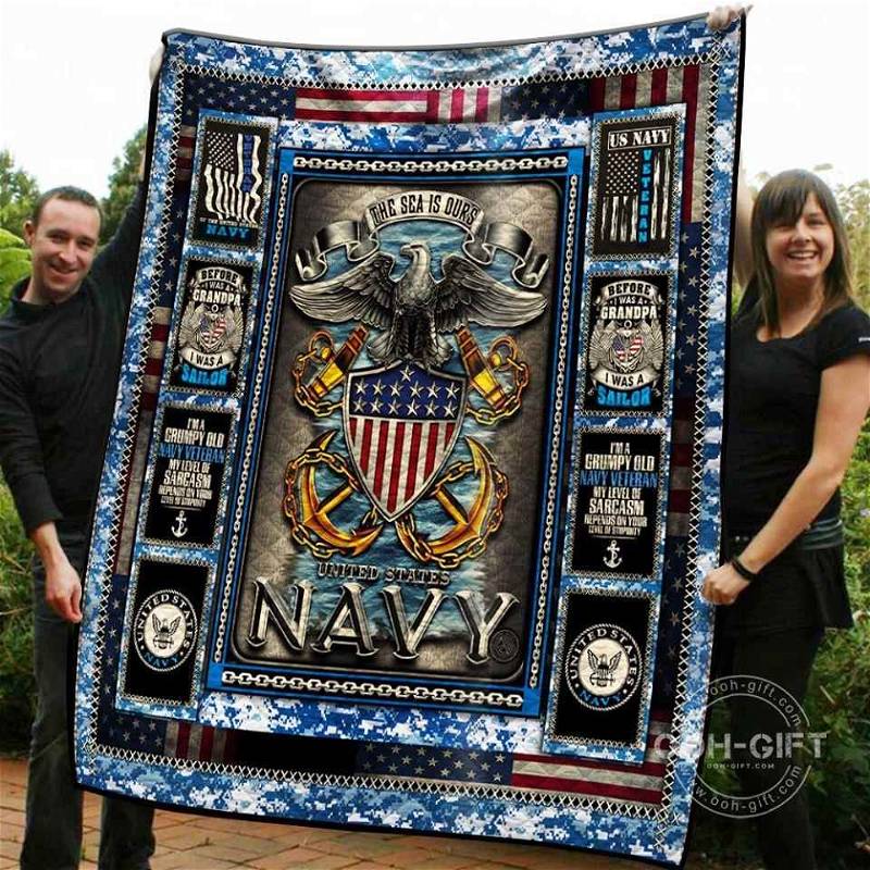 Soldier The Sea Is Ours Quilt Blanket Bedding Set