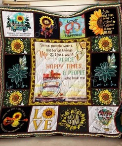 Some People Want Material Things Hippie Quilt Blanket Bedding Set