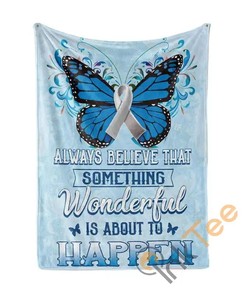 Something Wonderful Is About To Happen Lung Cancer Awareness Sherpa Fleece Blanket Gifts for Family, for Couple