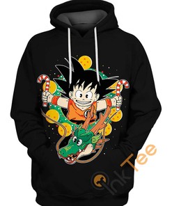 Son Goku And Shenron X Mas Hoodie 3D