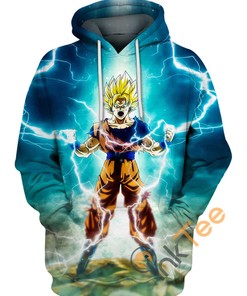 Son Goku Lightning Strength Hoodie 3D
