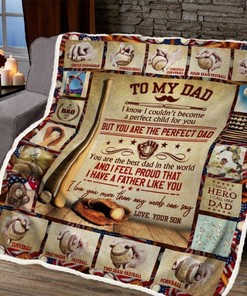 Son To Dad You Are The Best Dad In The World Baseball Blanket From Son