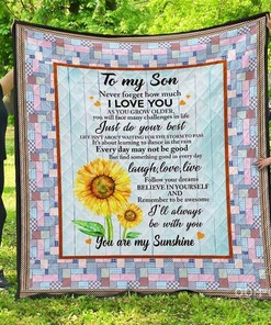 Son You Are My Sunshine, Good Night Baby Quilt Blanket Bedding Set