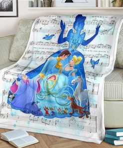 Song Lyric Cinderella Sherpa Fleece Blanket Gifts for Family, for Couple