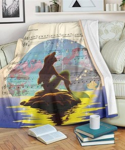 Song Lyric Little Mermaid Sherpa Fleece Blanket Gifts for Family, for Couple