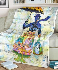 Song Lyric Mary Poppins Sherpa Fleece Blanket Gifts for Family, for Couple