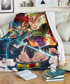 Songoku Dragon Ball Super Broly Sherpa Fleece Blanket Gifts for Family