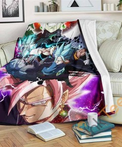 Songoku Dragon Ball Super Saiyan Sherpa Fleece Blanket Gifts for Family, for Couple