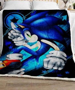 Sonic The Hedgehog Quilt Blanket Bedding Set for Home Décor