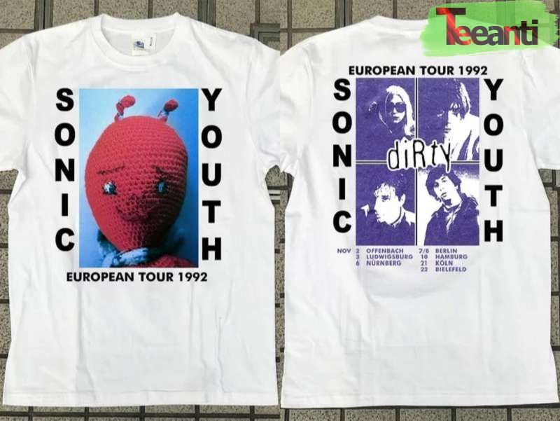 Sonic Youth Dirty European Tour 1992 Favorite T-Shirt