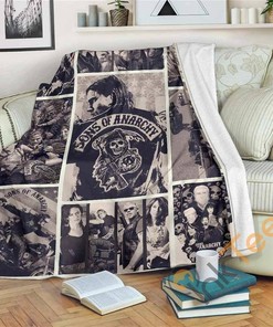 Sons Of Anarchy Mnt05 Sherpa Fleece Blanket Gifts for Family, for Couple