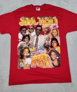 Soul Train Shirt Adult Crew Dance Rap Tee James Brown Michael Jackson
