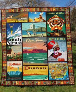 South Africa-Inspired Personalized Quilt Blanket Bedding Set