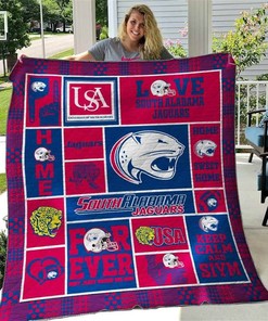 South Alabama Jaguars V1 Quilt Blanket Bedding Set