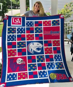 South Alabama Jaguars V2 Quilt Blanket Bedding Set