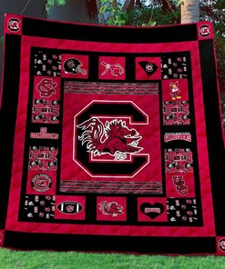 South Carolina Gamecocks Quilt Blanket Bedding Set With Pilliwcases Option