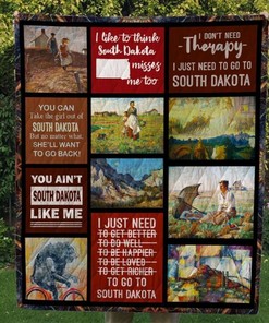 South Dakota Quilt Blanket Bedding Set for Home Décor