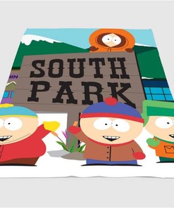 South Park Cartoon Network Sherpa Fleece Blanket Gifts for Family, for Couple