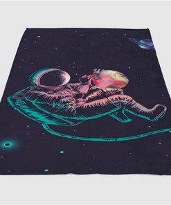 Space Sherpa Fleece Blanket Gifts for Family, for Couple