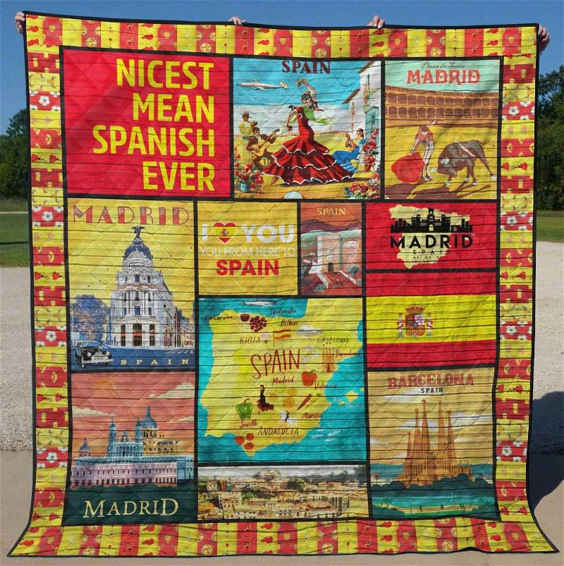 Spanish 2 Quilt Blanket Bedding Set