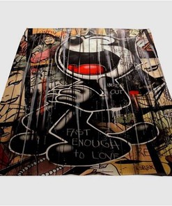 Spark Cartoon Art Sherpa Fleece Blanket Gifts for Family, for Couple