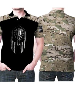 Spartan Warrior Combatant Army American 3D All Over Print Polo Shirt