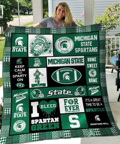 Spartans Will Ncaa Michigan State Spartans Combined Quilt Blanket Bedding Set