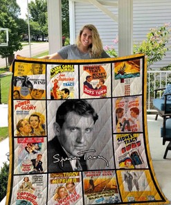 Spencer Tracy Quilt Blanket Bedding Set for Home Décor