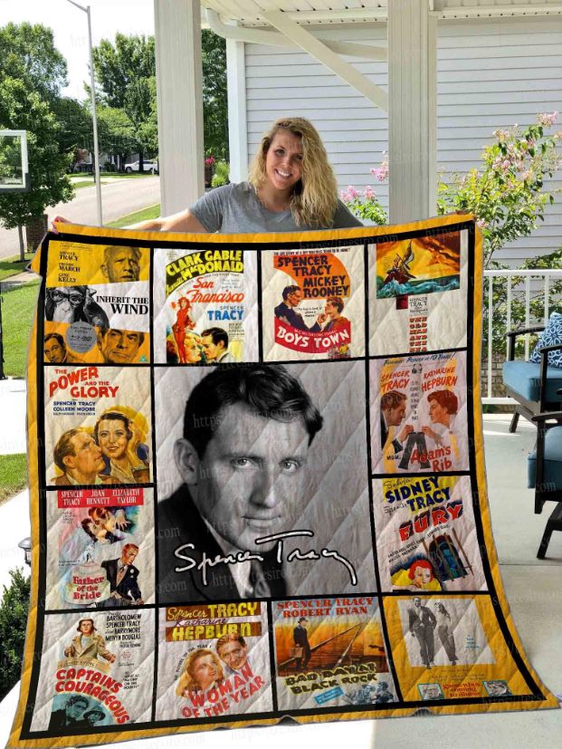 Spencer Tracy Quilt Blanket Bedding Set for Home Décor