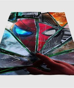 Spider Man Far From Home Sherpa Fleece Blanket Gifts for Family, for Couple