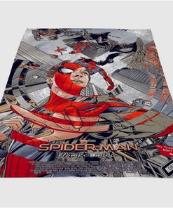 Spider Man Homecoming Sherpa Fleece Blanket Gifts for Family, for Couple