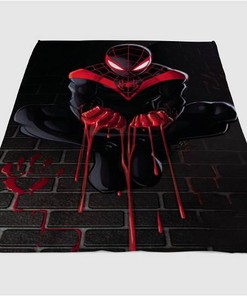 Spider Man Miles Morales Sherpa Fleece Blanket Gifts for Family, for Couple