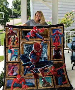 Spider Man Quilt Blanket Bedding Set Gifts for Spider Man Lovers
