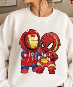 Spider-Man And Iron Man Cute Friends Unisex T-Shirt