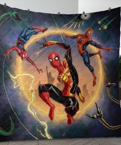 Spider-Man Marvel Comics Gift For Fan, Spiderman No Way Home Quilt Blanket Bedding Set