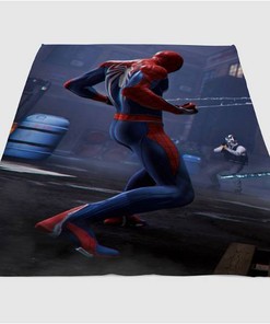 Spiderman 4 Game Sherpa Fleece Blanket Gifts for Family, for Couple