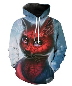 Spiderman Style Cat Superhero Cat Hoodie 3D