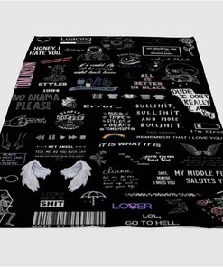 Spirit Umbrella Background Sherpa Fleece Blanket Gifts for Family, for Couple