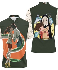 Spirited Away Chihiro Kiss Nigihayami Kohaku Nushi Haku 3D All Over Print Polo Shirt