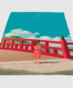 Spirited Away Good Place Sherpa Fleece Blanket Gifts for Family, for Couple