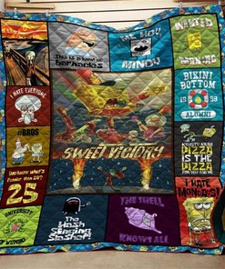 SpongeBob SquarePants Quilt Blanket and Bedding Set with 2 Pillowcases