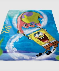 Spongebob Squarepants Sherpa Fleece Blanket Gifts for Family, for Couple