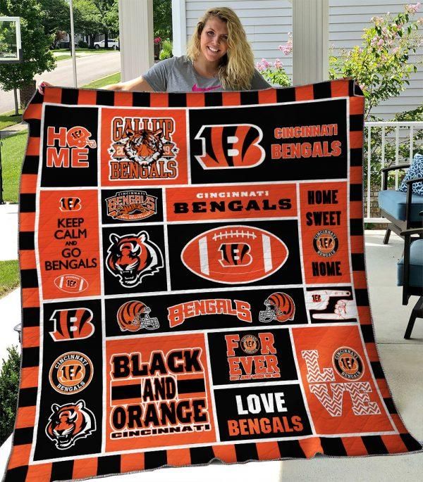 Sport Cincinnati Bengals Quilt Blanket Bedding Set